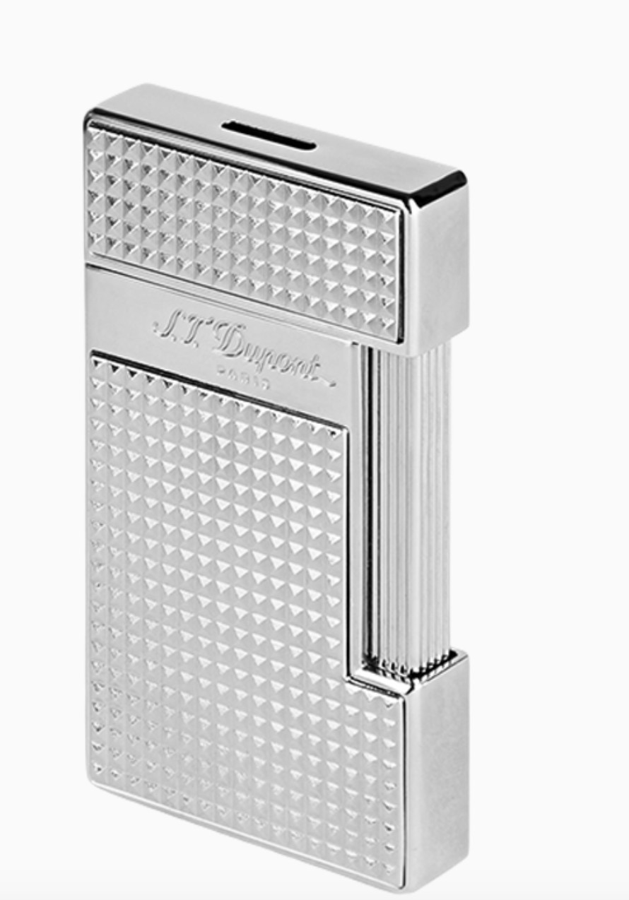 S.T. Dupont Slimmy Diamond Head Chrome Lighter, 028010, 28010, New In Box
