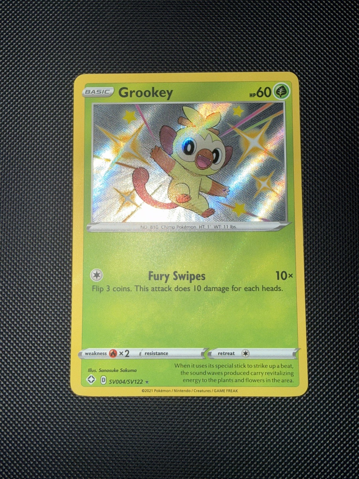 Grookey SV004/SV122 Shiny Rare Shining Fates Shiny Vault Pokemon Near Mint