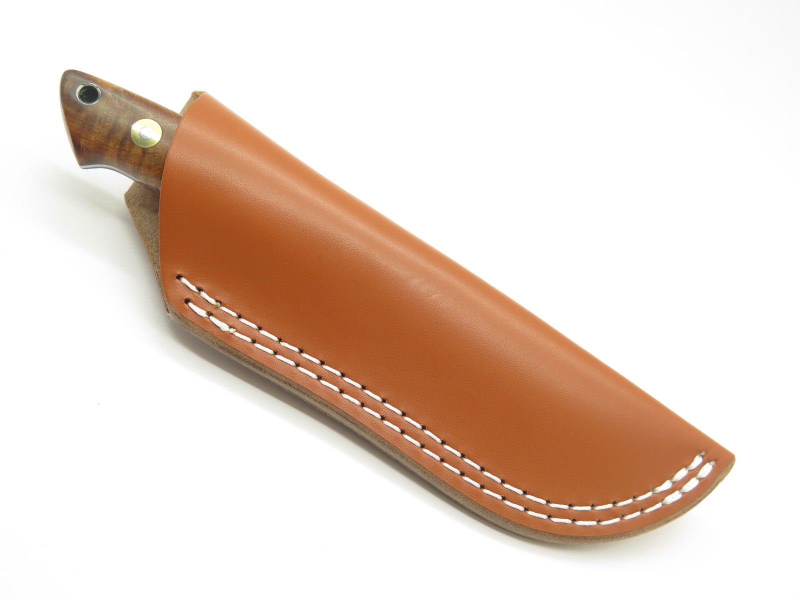 Brown Leather Fixed 3-4″ Blade Loveless Style Hunting Knife Sheath Case Pouch