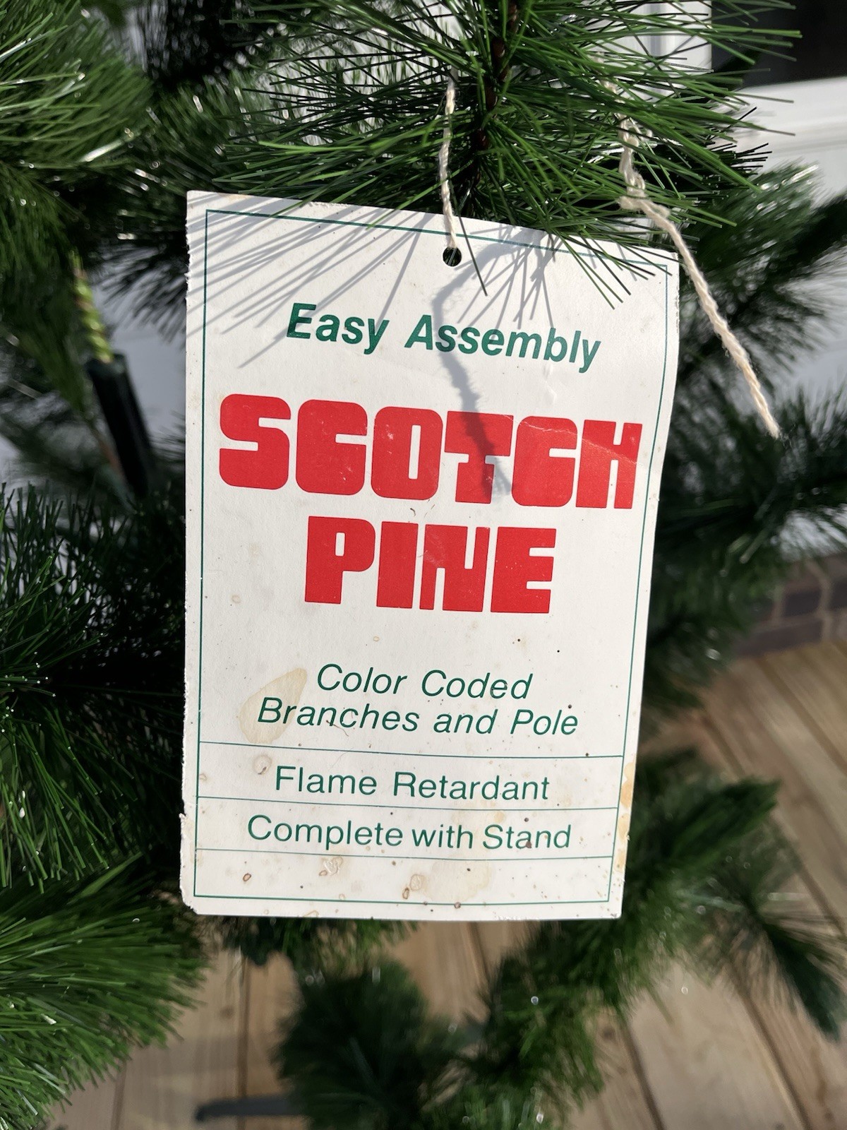 Vintage 1970s 6′ Scotch Pine Artificial Christmas American Tree Co Bottle Brush