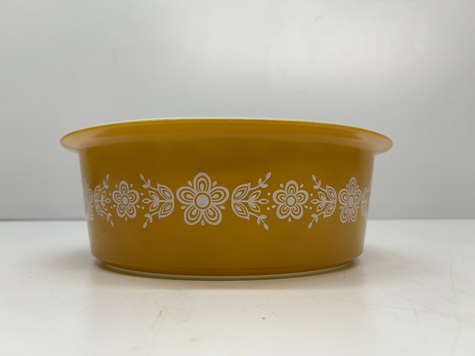 Vtg Pyrex Corning 664 Butterfly Gold Big Bertha 4qt Casserole Dish Bowl No Lid