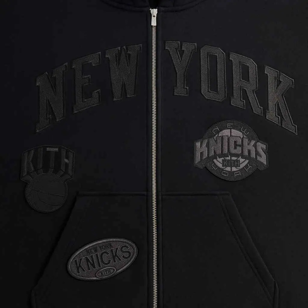 Kith for NY Knicks Mash Up Braxton Vintage Hoodie Black Size Medium