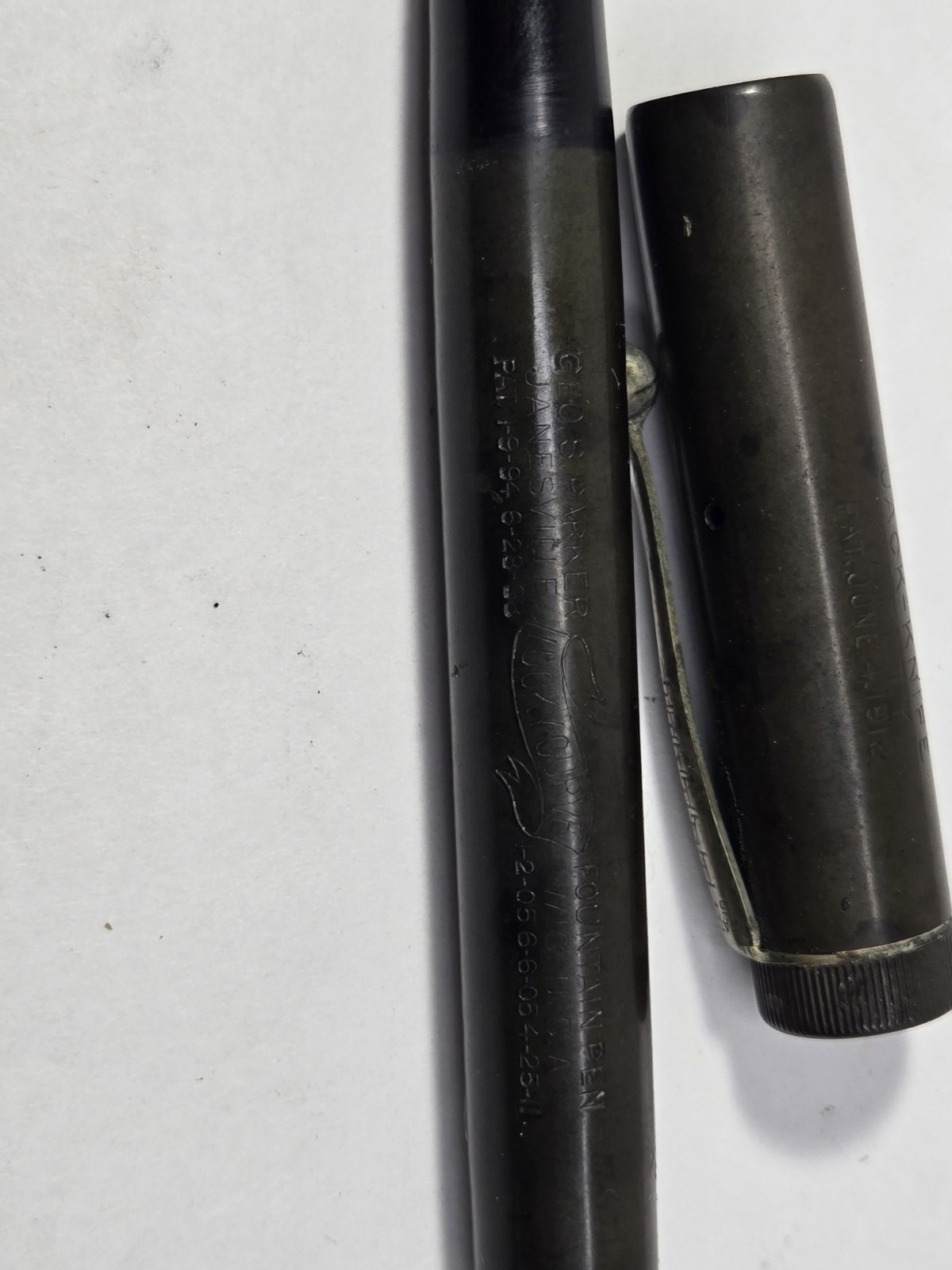 Vintage GEO S PARKER Fountain Pen LUCKY CURVE 1912 JACK KNIFE SAFETY