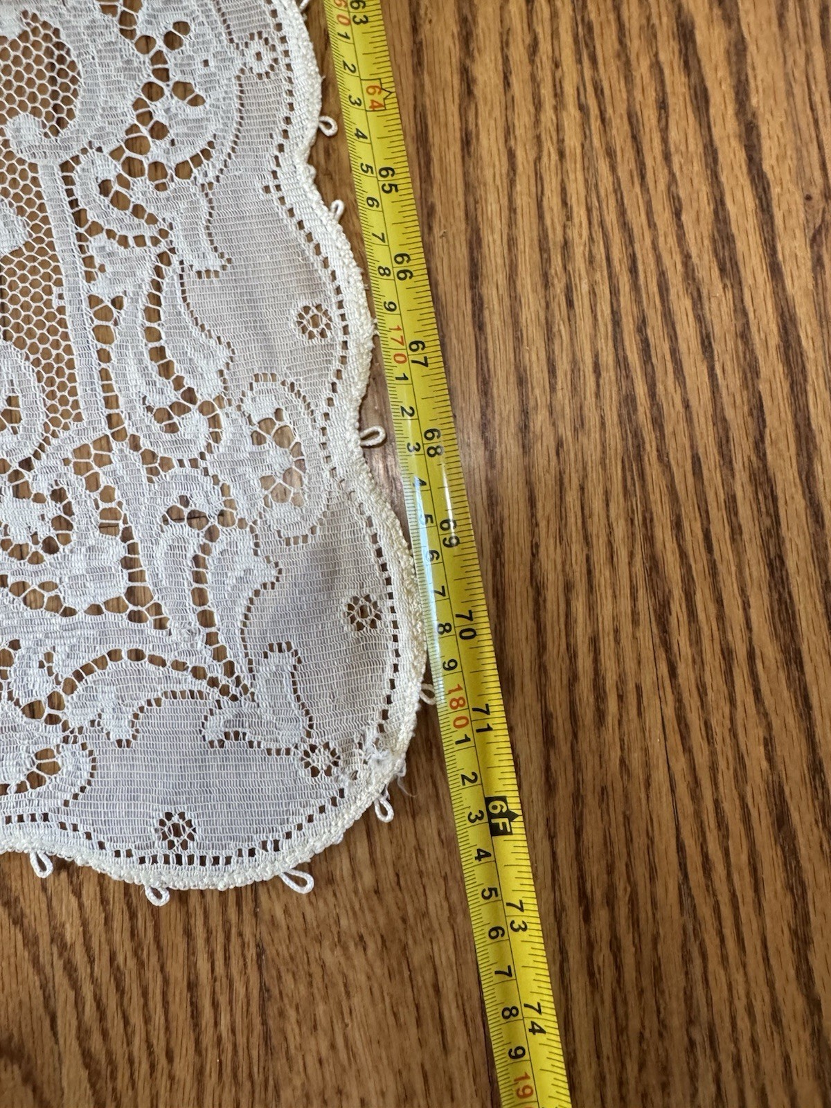Vintage Quaker Lace Tablecloth No 7710 Floral Rose Ivory Cream 72″ x 90″ Oblong