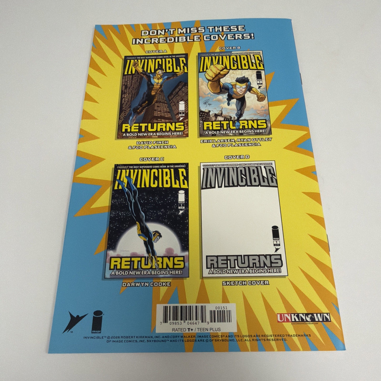 Invincible Returns #1 Facsimile Variant Thragg 1st App Segovia Virgin Cover 2026