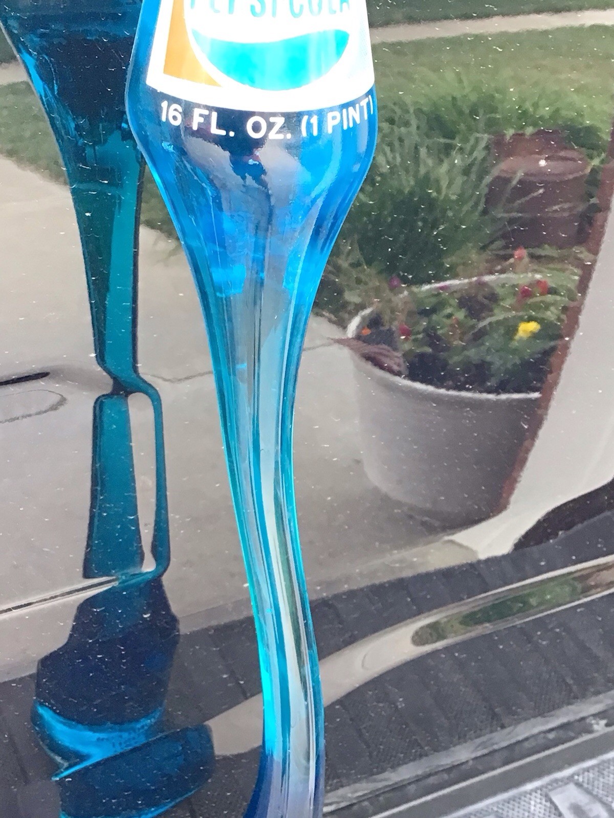 Vintage 20” Tall Pepsi Stretched Glass Soda Bottle Art Fair Carnival Prize 16 Oz