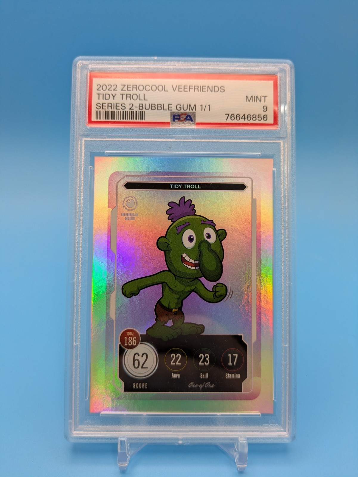 2022 Zerocool VeeFriends Tidy Troll Series 2 Bubble Gum 1/1 PSA 9