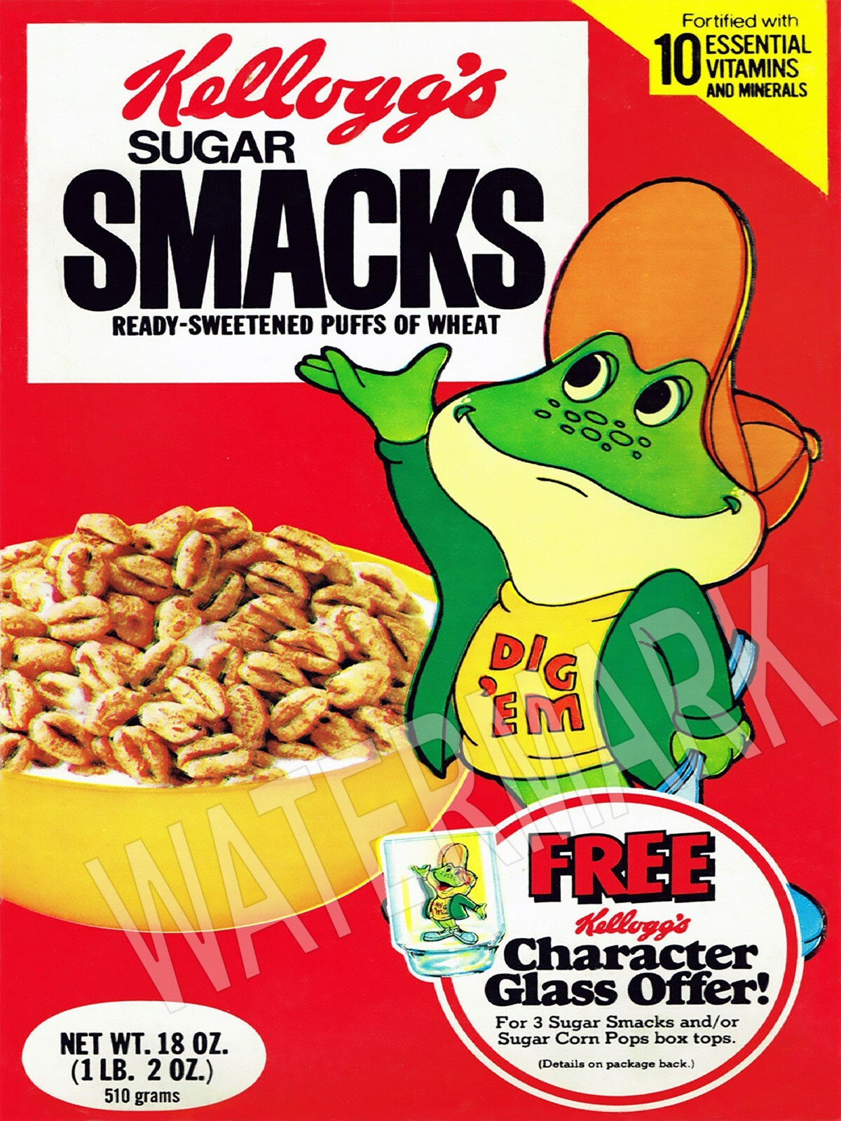 1977 Sugar Smacks Digem Cereal Box High Quality Metal Magnet 3 x 4 inches 9625
