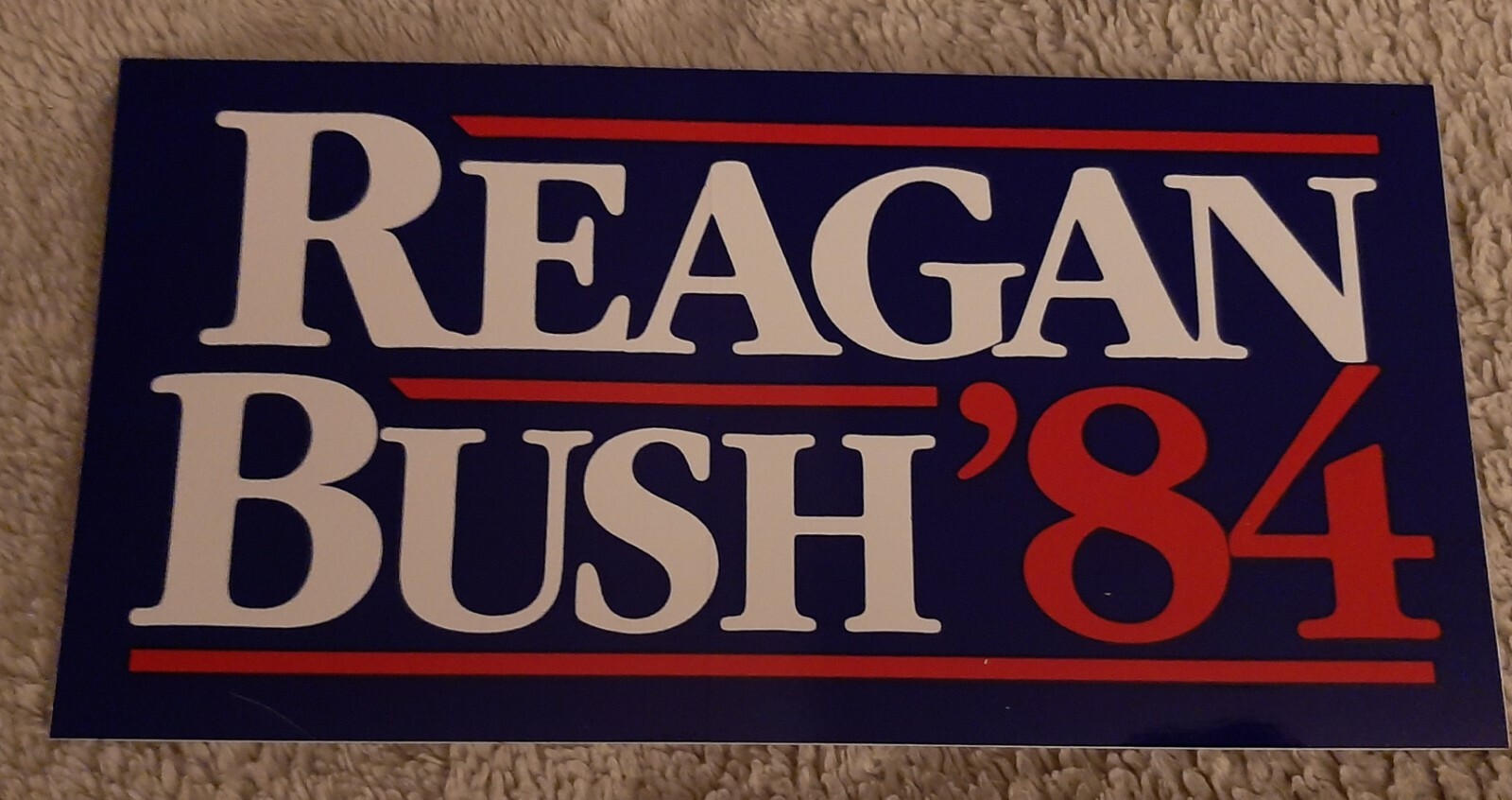 REAGAN BUSH ’84 BUMPER STICKER