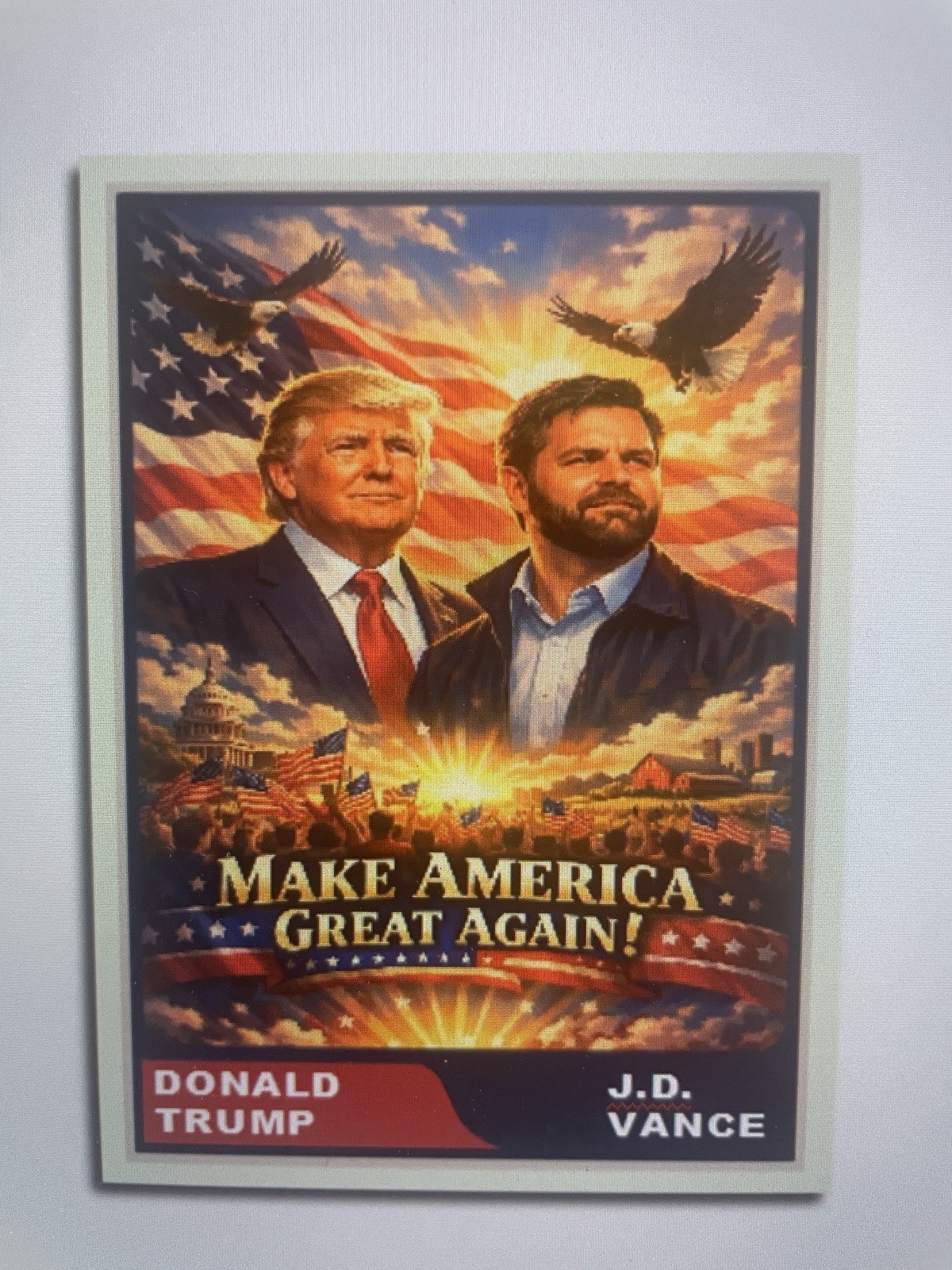 Donald Trump 2025”47“ Custom ACEO Donald & J.D.