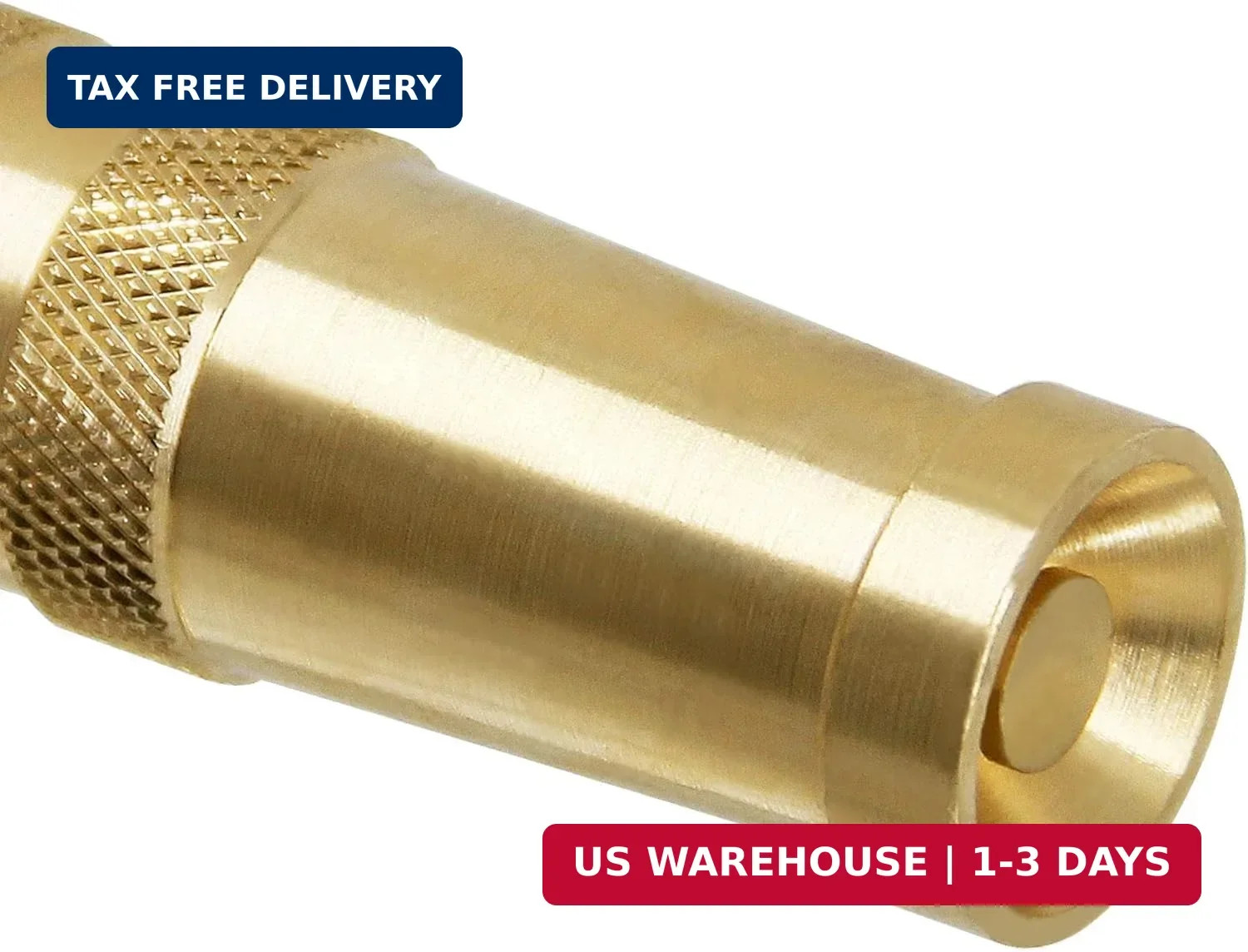 Triumpeek Solid Brass Hose Nozzle, 2 Pack 4″ Heavy Duty Brass Garden Hose Nozzle