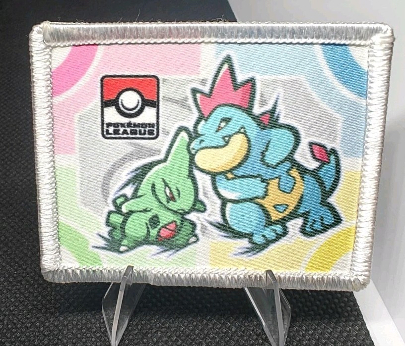 Pokémon League Patch Larvitar & Croconaw – NEW – Official Embroidered Badge