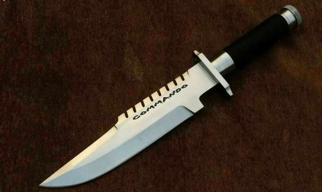 COMMANDO Knife Handmade 440c Stainless Steel Movie Replica Survival Tactical