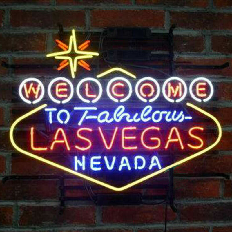 Welcome to Fabulous Las Vegas Nevada Neon Light Sign 24″x20″ Lamp Casino Poker