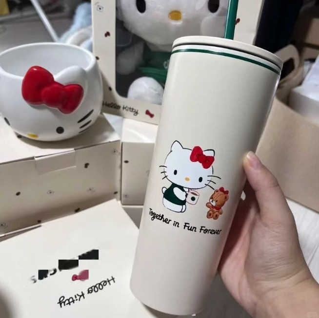 Starbucks Hello Kitty 50th Anniversary Tumbler 16oz 473ml Limited New Gift