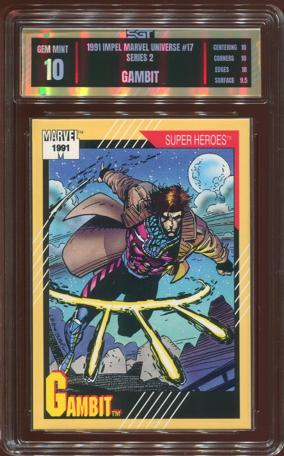 1991 IMPEL MARVEL UNIVERSE GAMBIT #17 SGT GEM MINT 10 ROOKIE