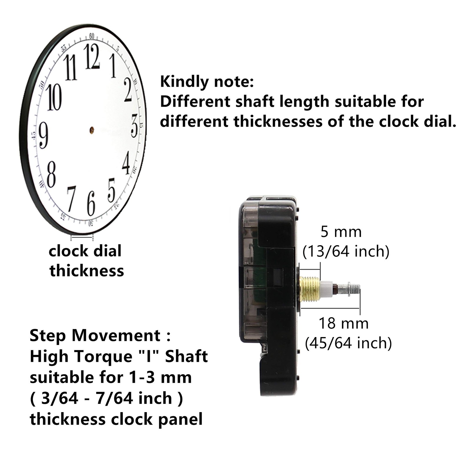 TIKROUND Include Hands Quartz DIY 12888 Wall Clock Movement Mechanism Battery…