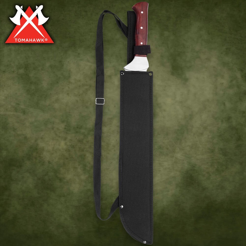 Tomahawk Razorback Machete| Full-Tang | Nylon Shoulder Sheath | 21 1/4″ Overall