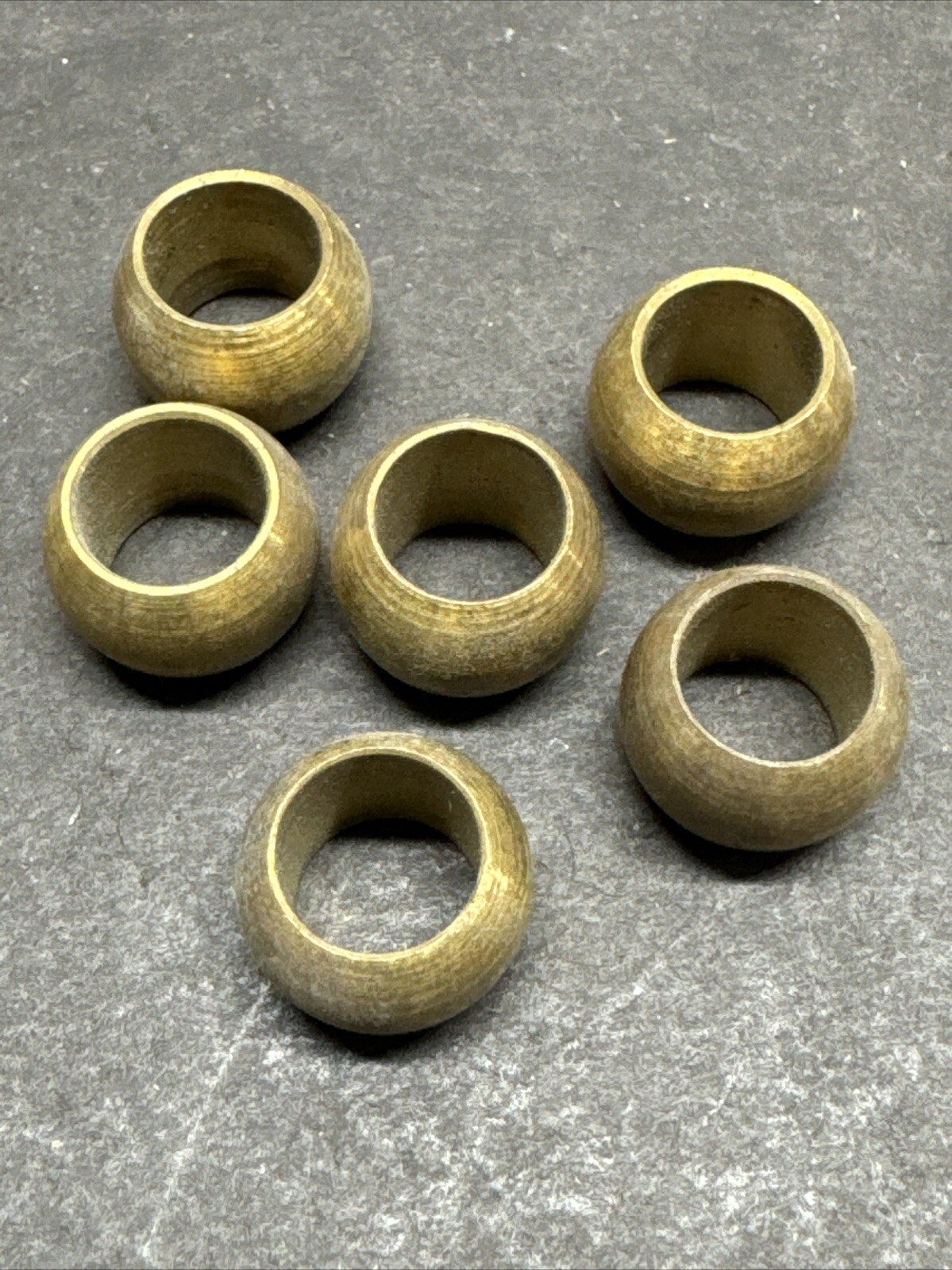 5/8”BRASS BALL / THRU HOLE FOR 3/8″ OD PIPE / 1/8 IPS / 3/8INCH TALL- LOT OF 6