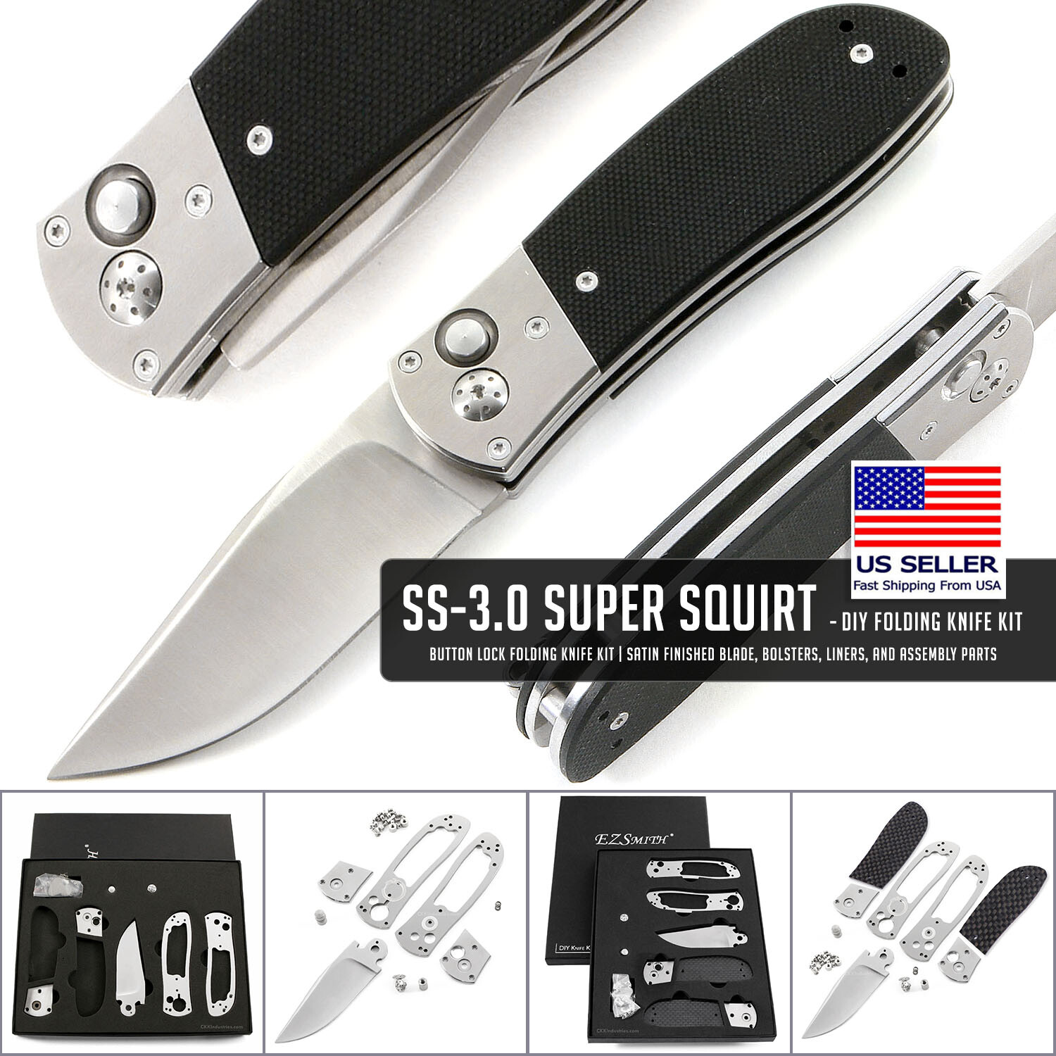 SS-3.0 – DIY Folding Knife Making Kit – USA Design