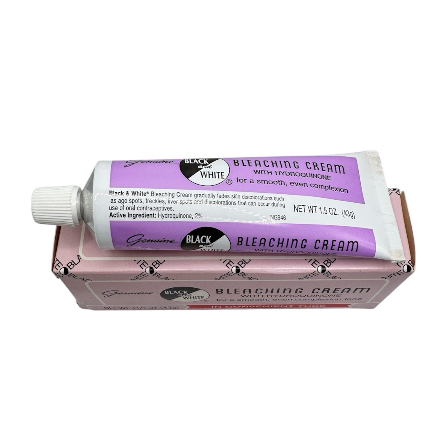 Genuine Black & White BLEACHING CREAM 1.5 oz. New/Sealed Discontinued
