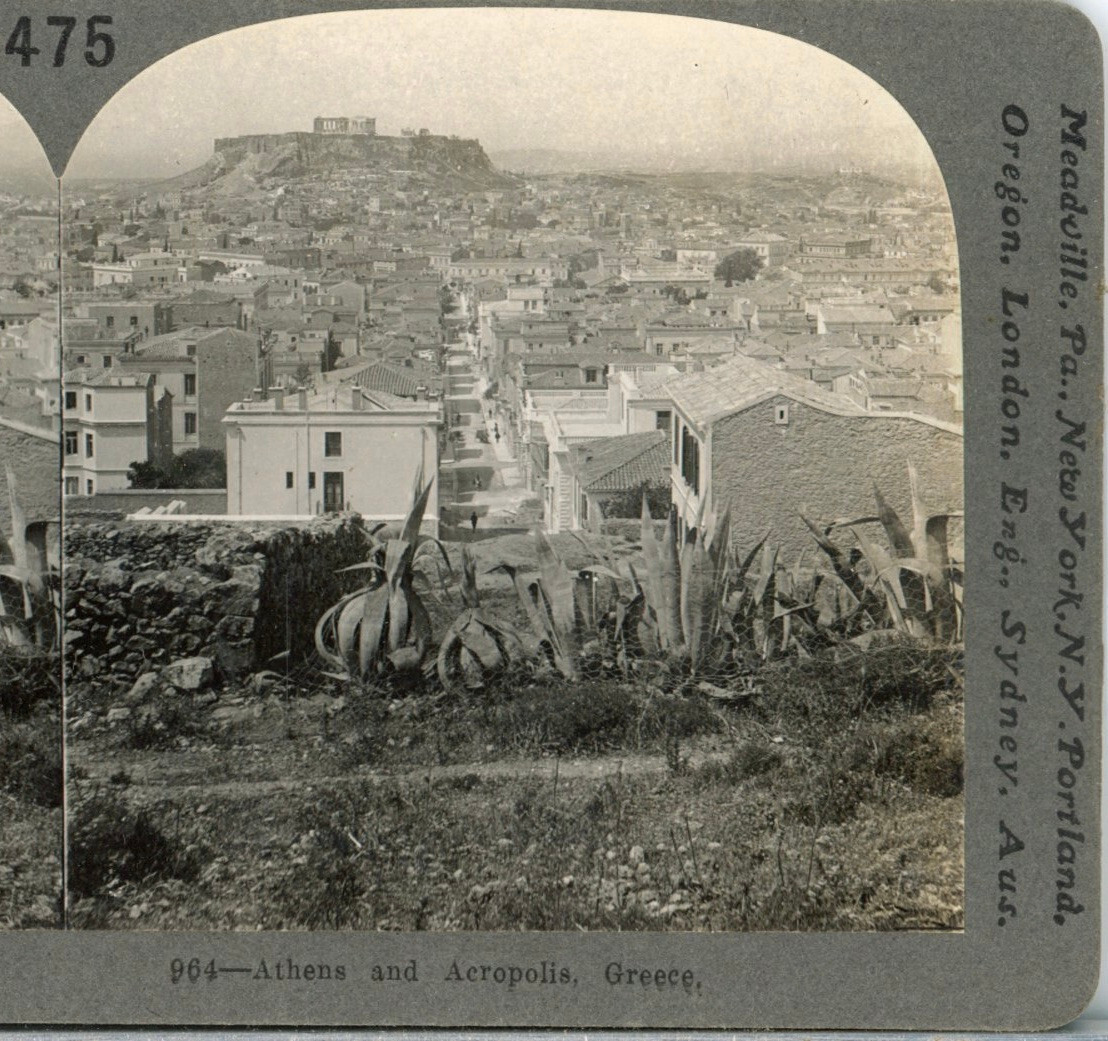 GREECE, Athens & Acropolis–Keystone Ed. Set Stereoview #476