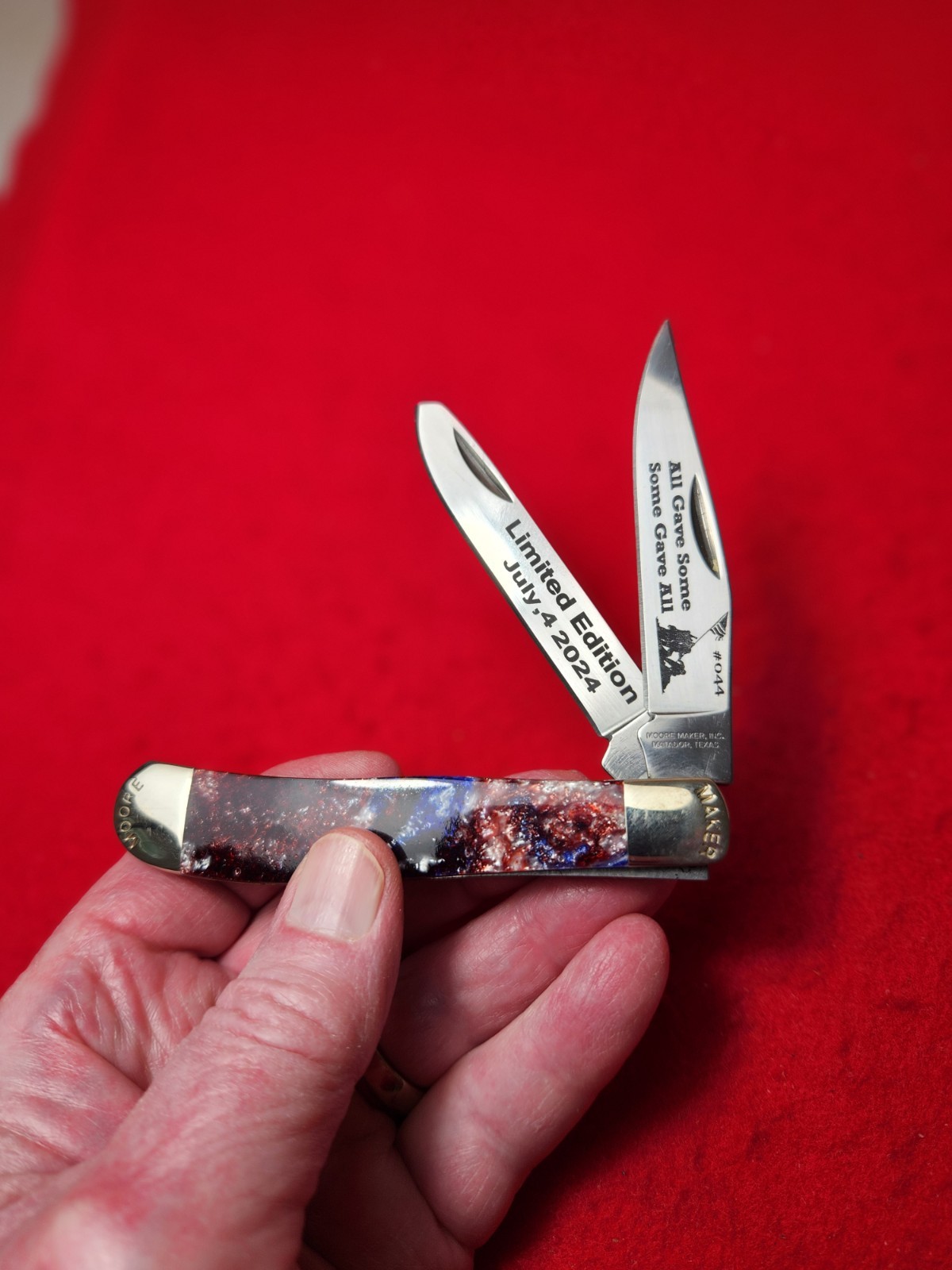 Moore Maker USA Custom Trapper 4th Of July Red, White And Blue New In Box
