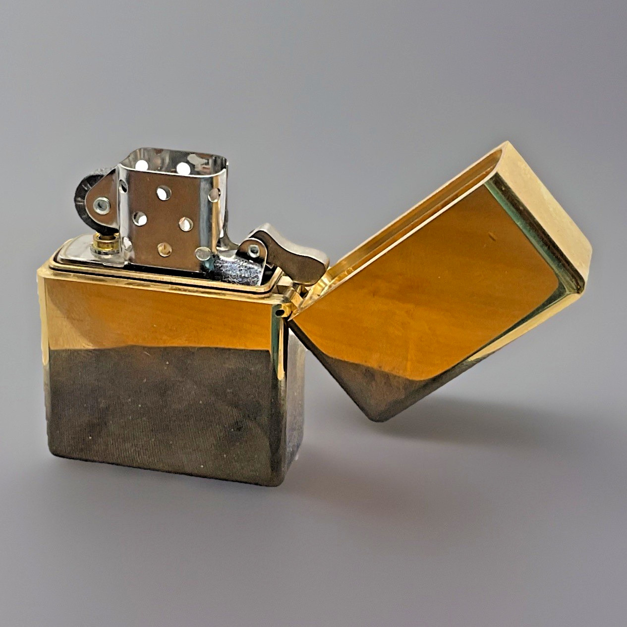 CNC Machined Lighter: The “Tank”-Solid Brass. Fuel-Saving Zippo Insert.