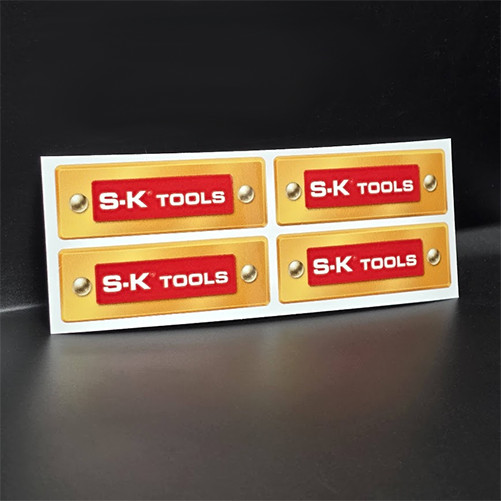 SK Tools 1970s-80s Vintage Style DECALS, 2.25 Inch Vinyl STICKERS x 4