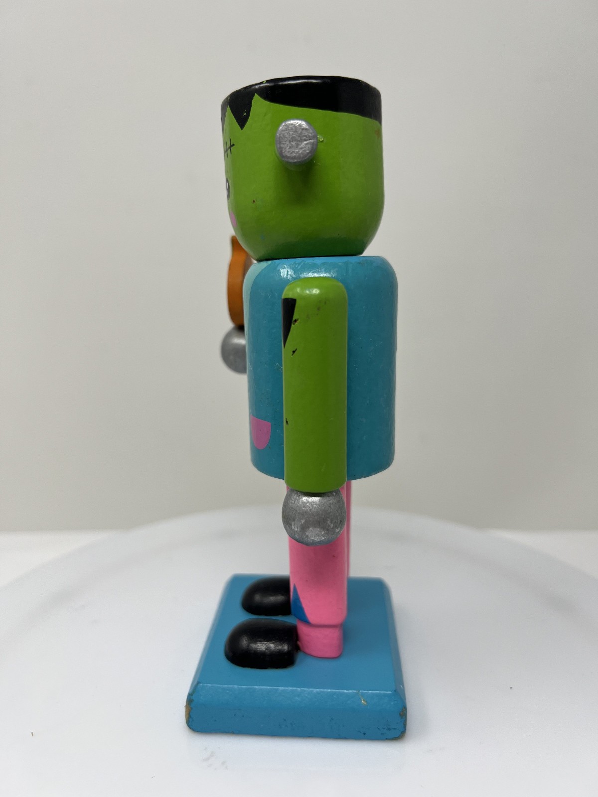 Frankenstein Blue Pink Nutcracker Halloween Prop Decoration Figure