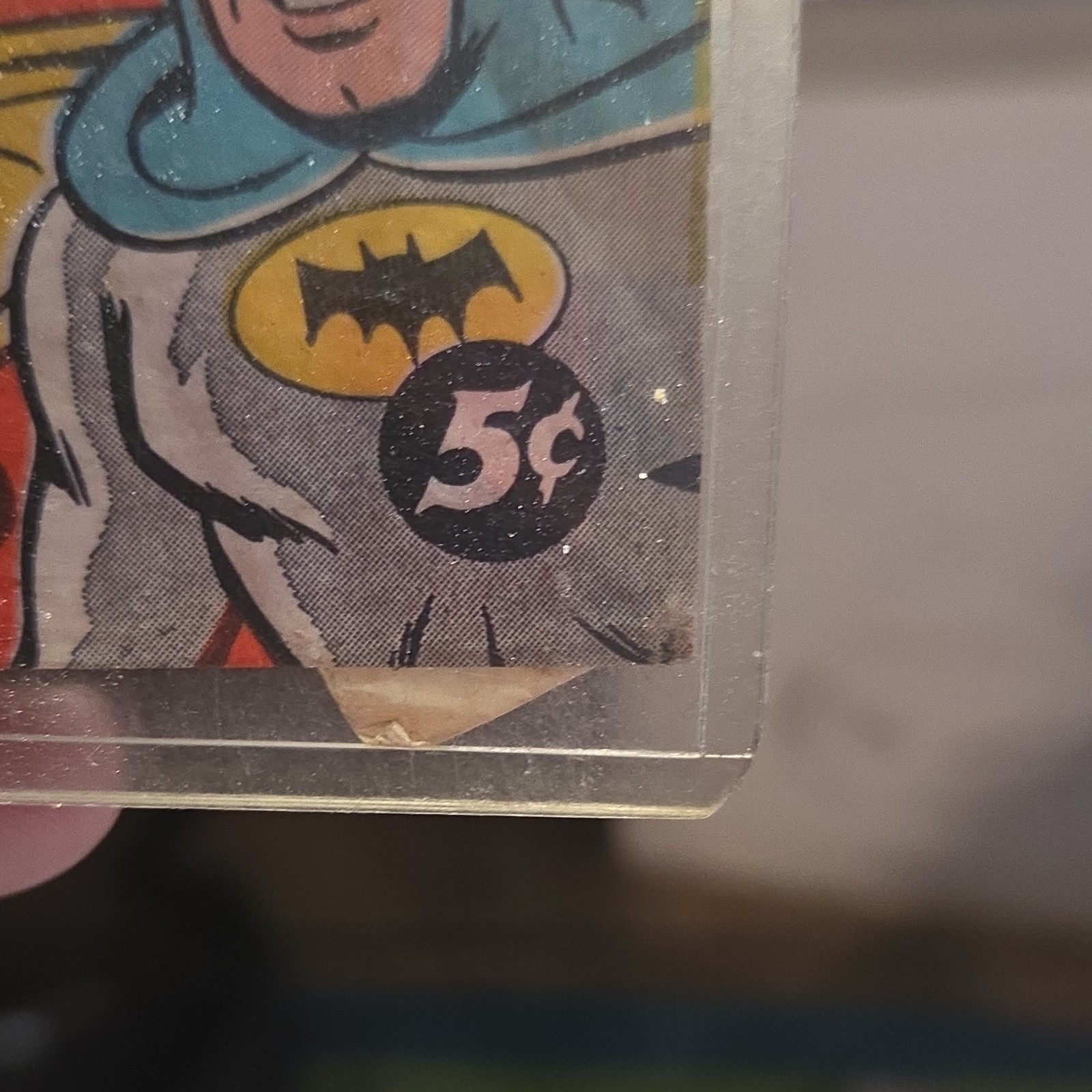 Topps 1966 Batman Bubble Gum Empty Card Wrapper Featuring Batman & Robin