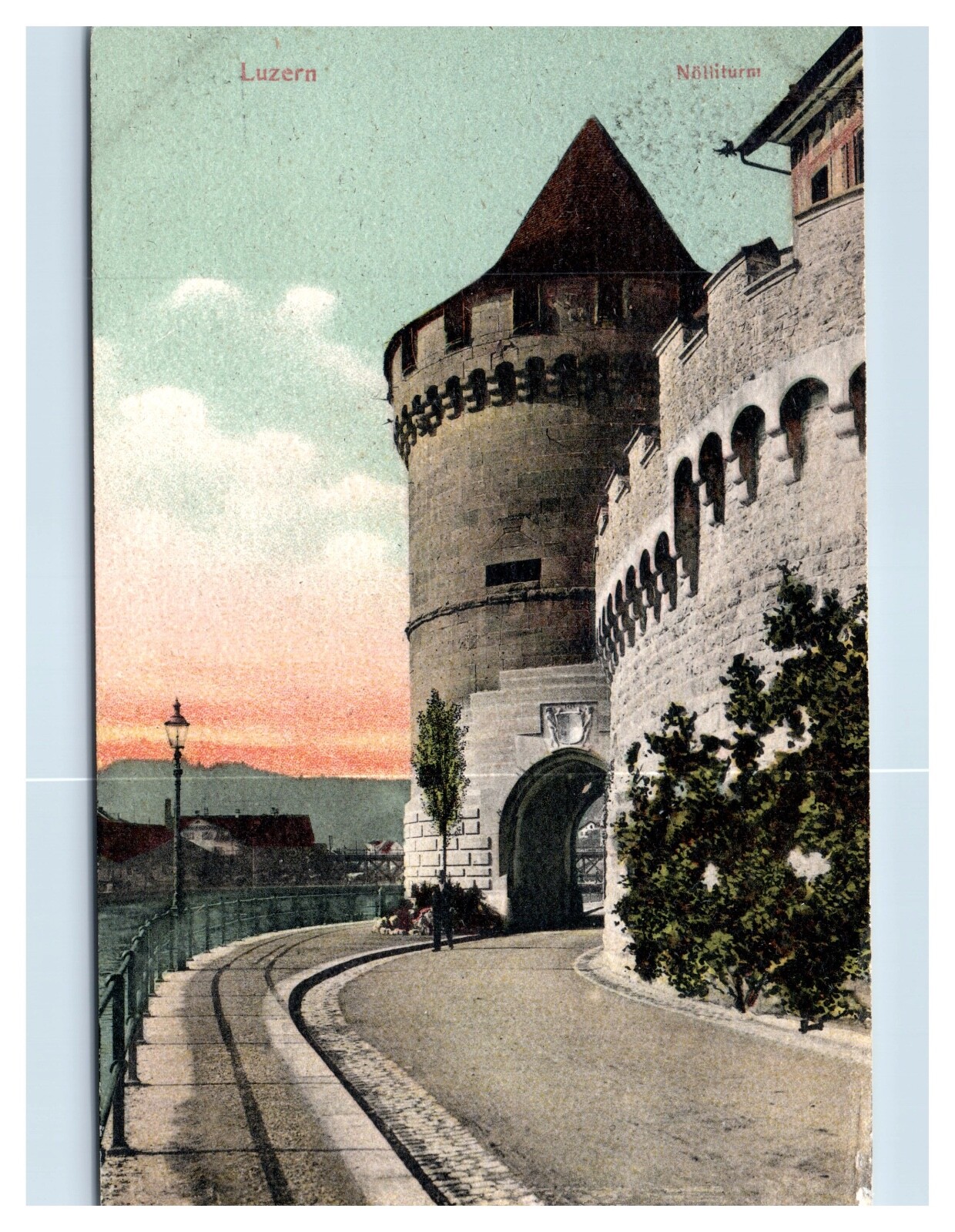 Scenic View of Nölliturm – Lucerne, Switzerland c1905 Postcard