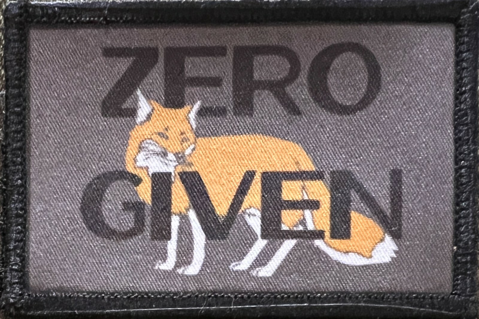 Zero FOX Given Morale Patch Tactical Military Army USA Flag Funny