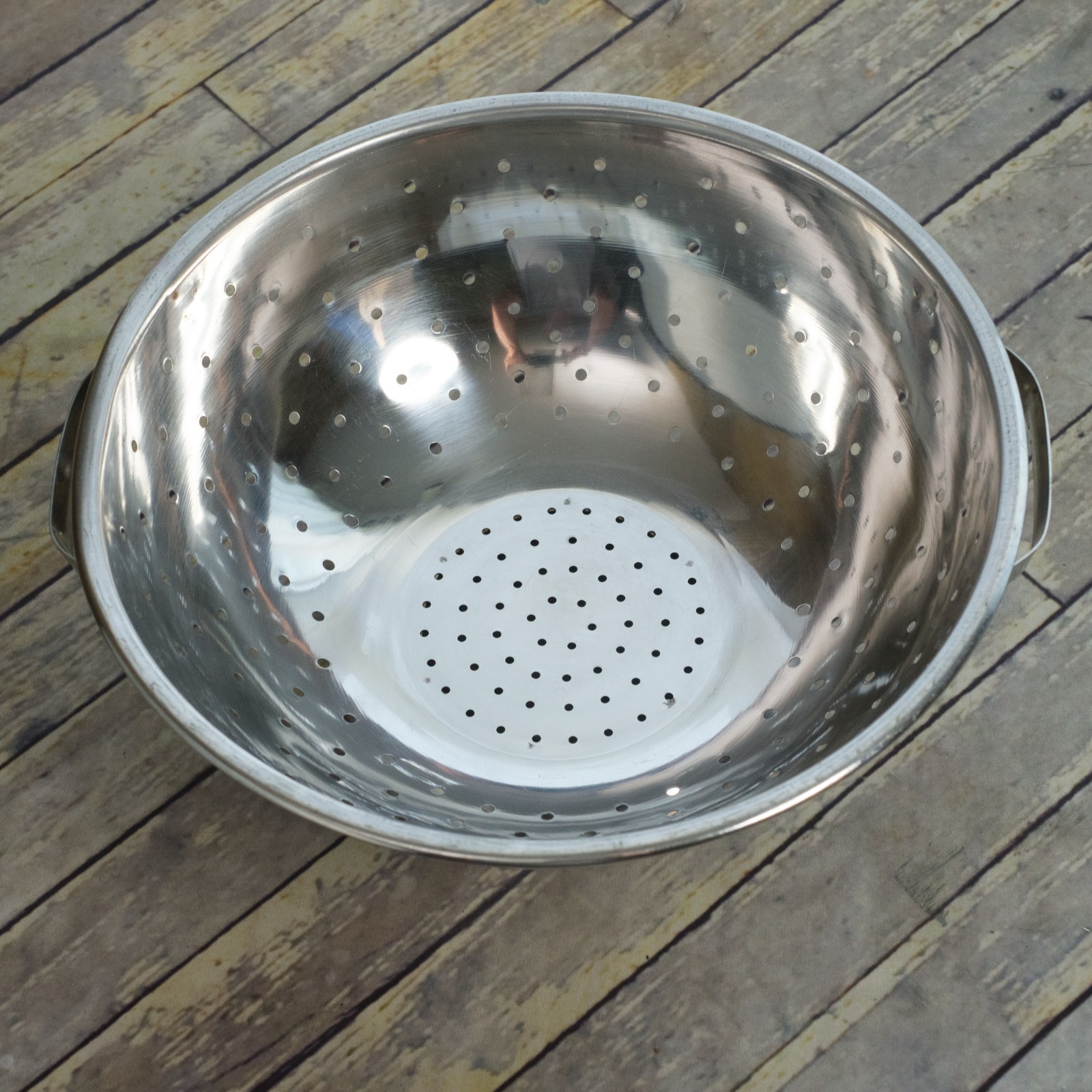 VOLLRATH SS Colander Strainer 11.5 inches #47965 Pedestal Base Korea Vintage