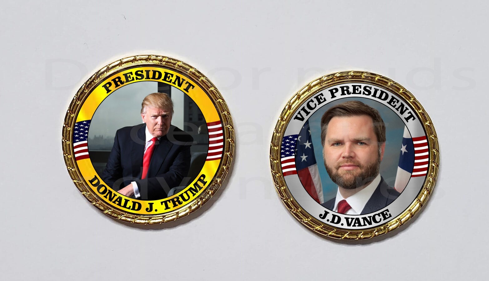 President Donald Trump Vice President JD Vance GOP Campaign novelty coin