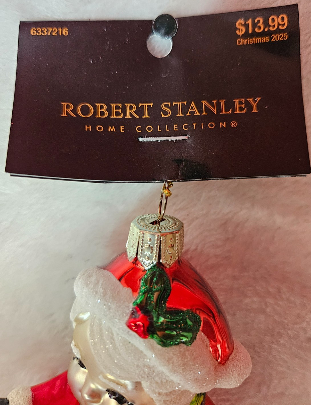 NWT Robert Stanley Home Collection Skiing Mrs Claus Christmas Tree Ornament