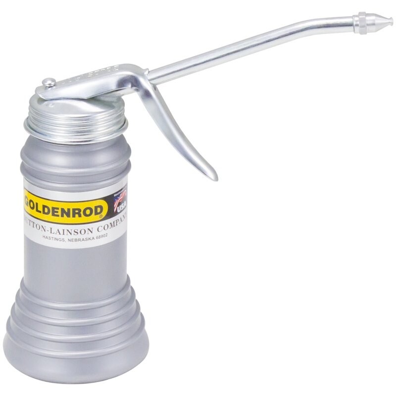 NEW GOLDENROD 600S PISTOL PUMP OILER OIL CAN 6OZ STRAIGHT SPOUT USA MADE 6201081