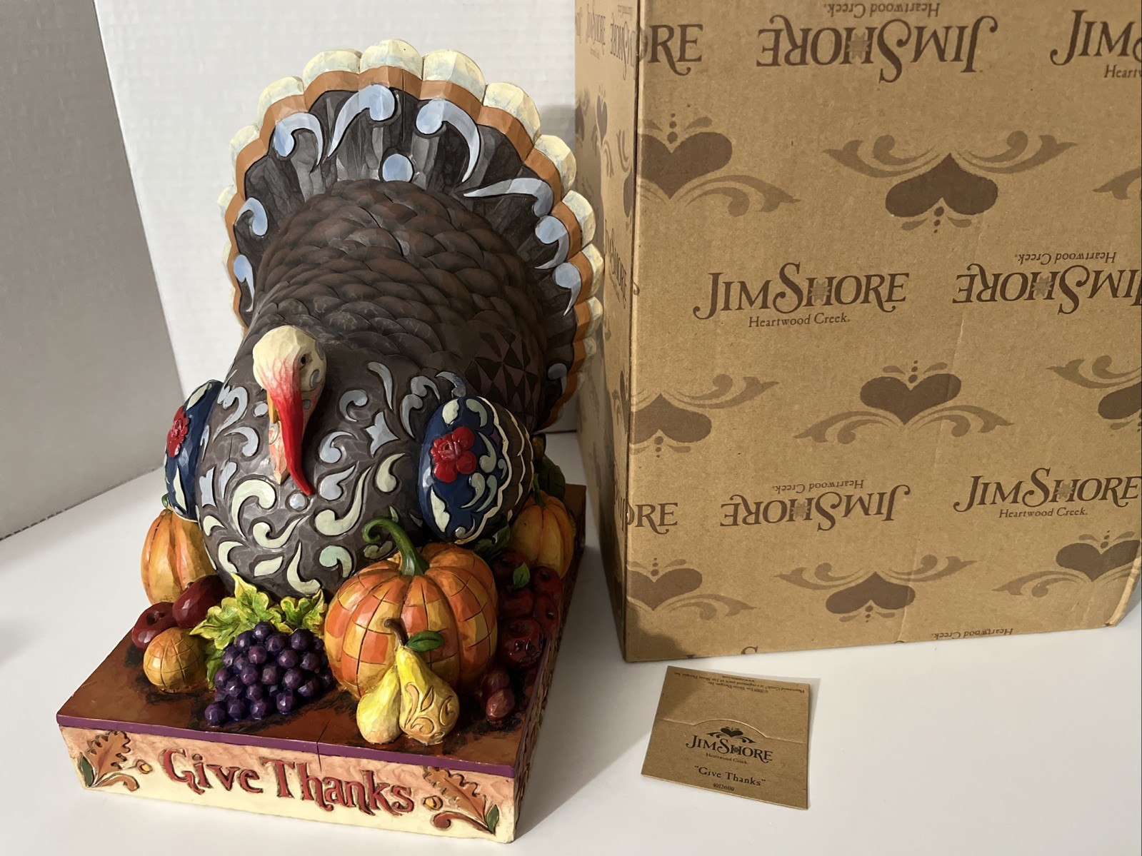 Jim Shore Give Thanks Turkey Thanksgiving Figurine 2008 Heartwood Creek #4012600