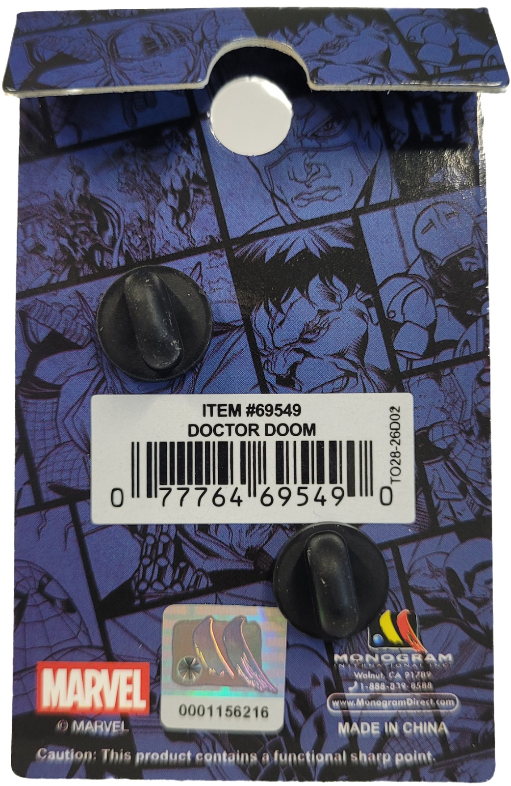 Enamel Pin – Marvel Dr. Doom Classic Comic Cartoon Embossed Lapel Badge NEW