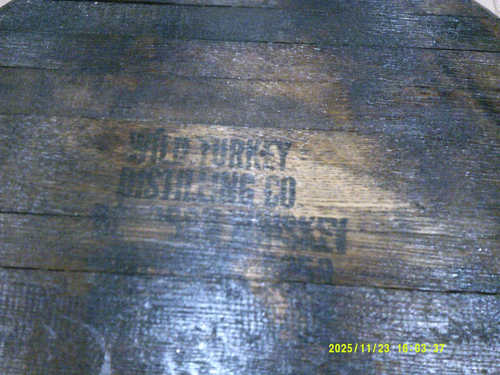 Whiskey Barrel Wild Turkey Authentic Bourbon Head/Top/Lid/End Oak Used