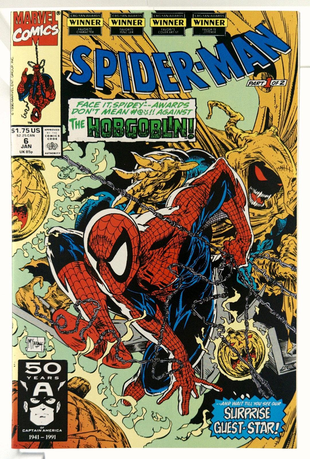 Spider-Man #6 1991 Marvel Comics NM Comic Book Direct Edition