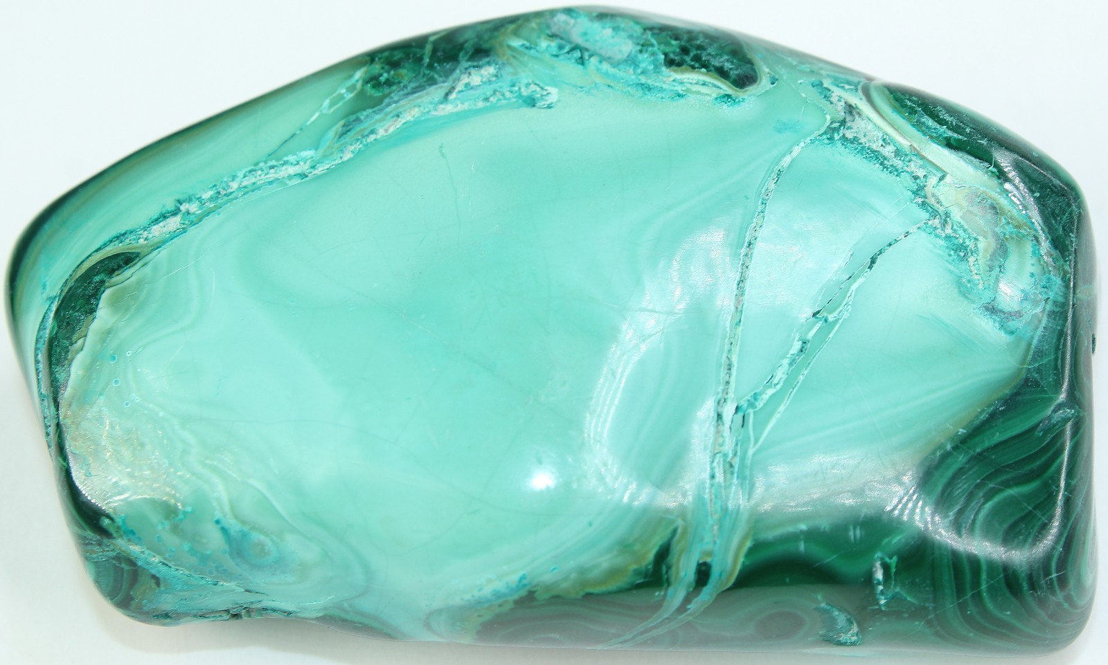 Peruvian Malachite & Chrysocolla Freeform / 3.27″ (83mm) / 8.8oz (249.47gr) 4188