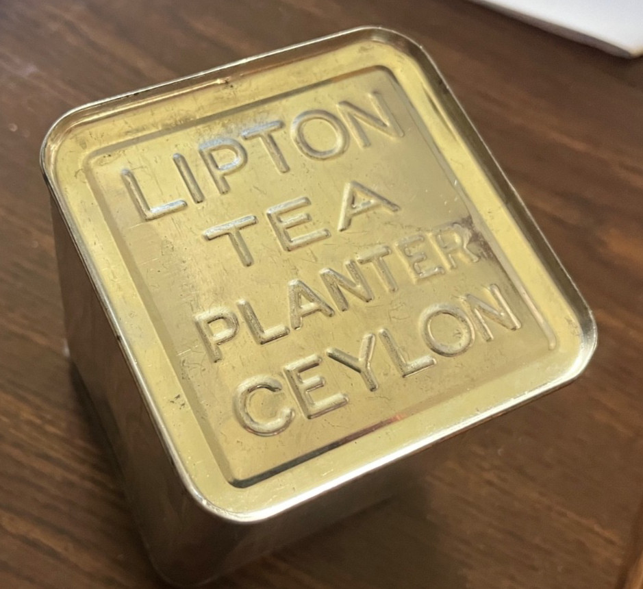 Vintage Lipton Tea container empty tin