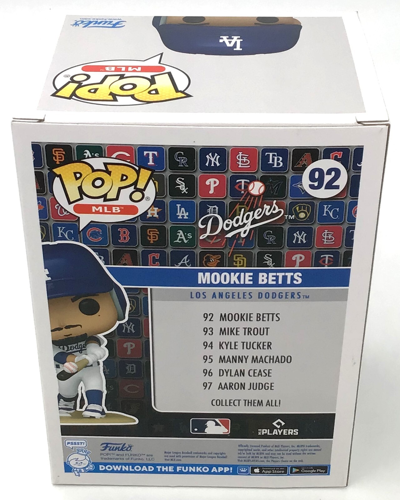 Funko Pop! MLB LA Dodgers Kookie Betts #92 with POP Protector