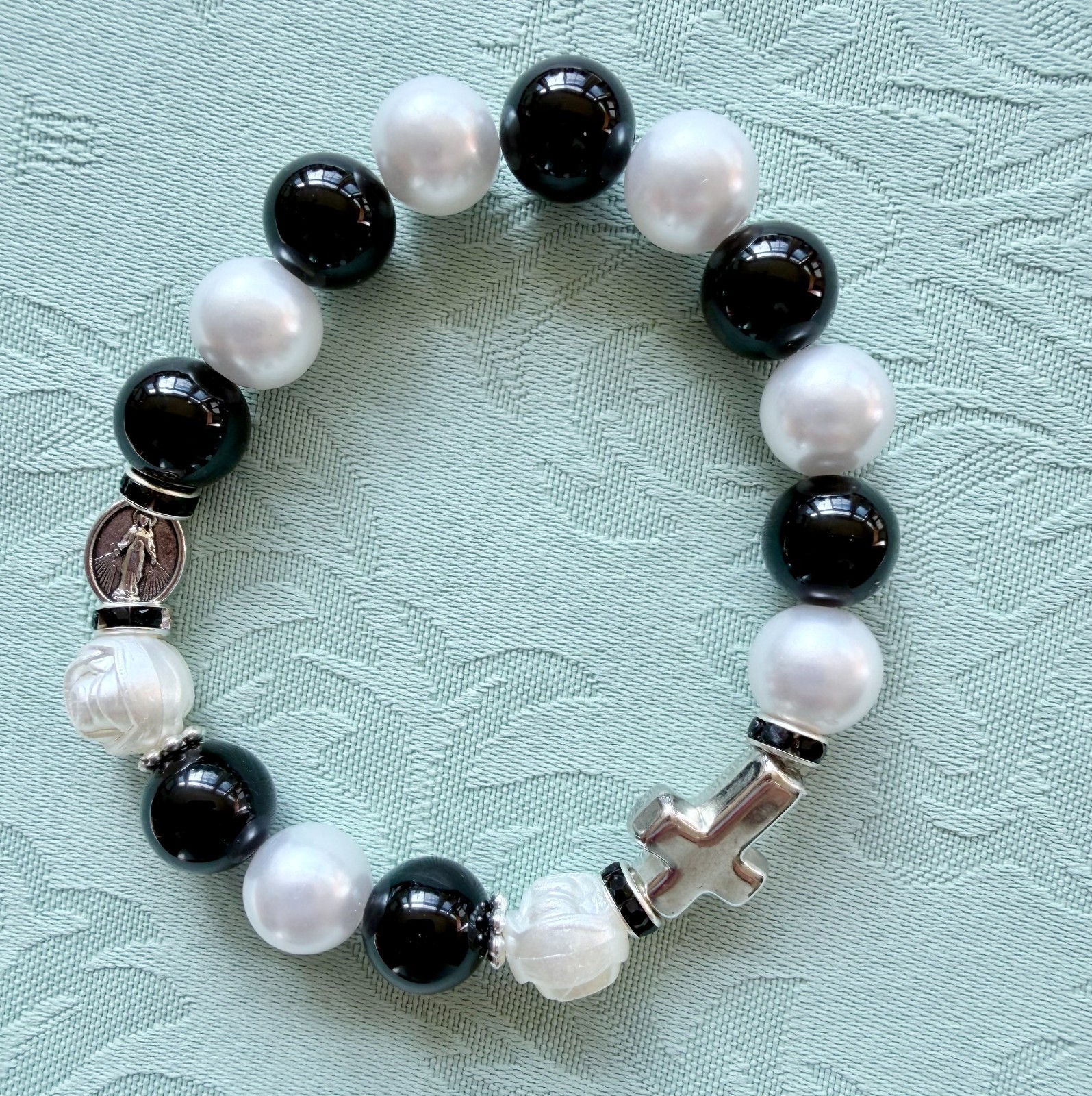 NATURAL STONE ROSARY BRACELETS