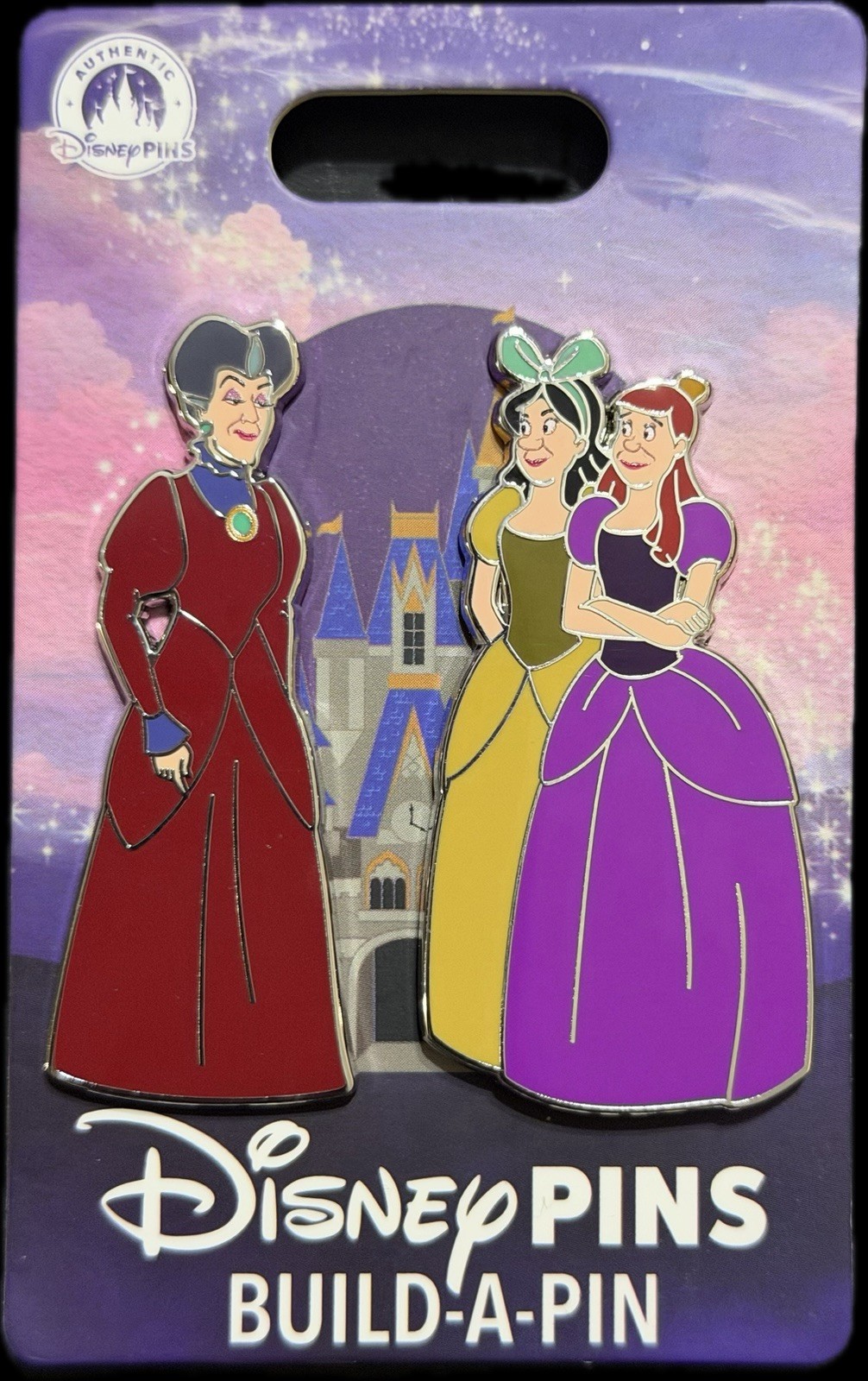 2026 Disney Parks Build A Pin Set 2 Cinderella Lady Tremaine Anastasia Drizella