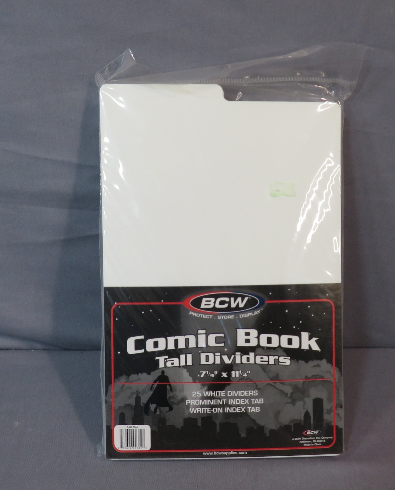 BCW Pack of 25 White Comic Book Tall Dividers 7 1/4″ x 11 1/4″ Write-on Tab New!