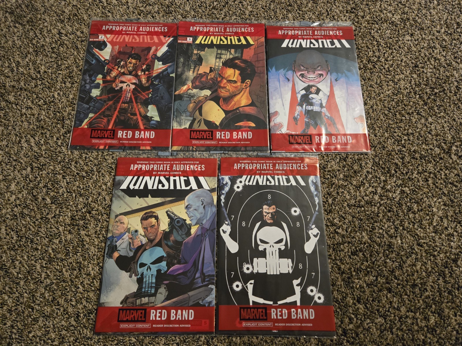 PUNISHER RED BAND 2025-26 MARVEL #2-3, 3 Var, 5, 5 Var * All Sealed In Bag*