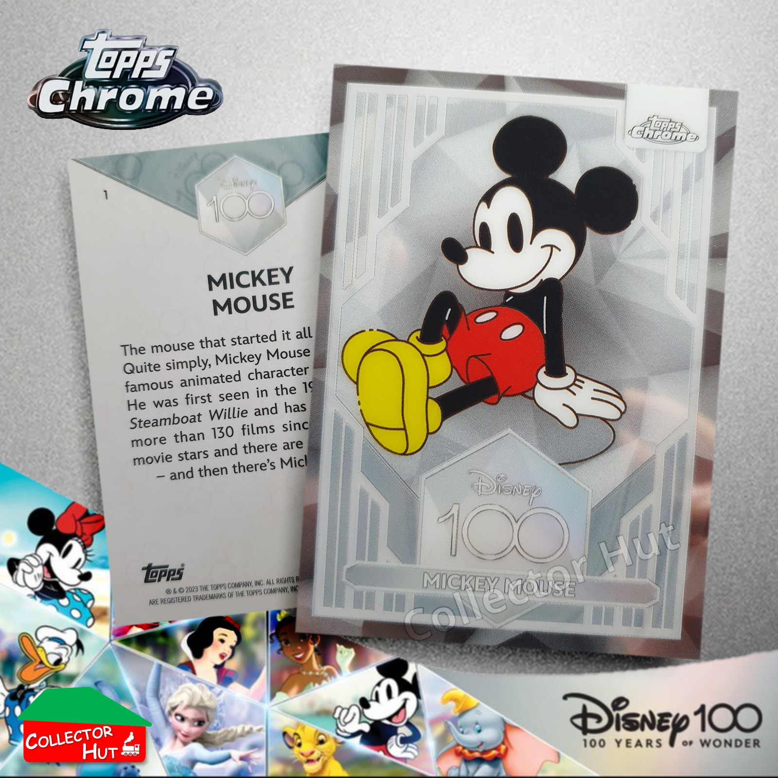 Disney 100 Topps Chrome Base Cards 1-100 Pick Singles to Complete Your Set