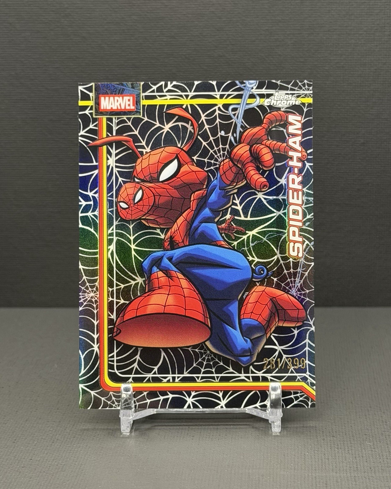 2026 Topps Chrome Marvel SPIDER-HAM #162 Spider-Web Refractor /399 SP